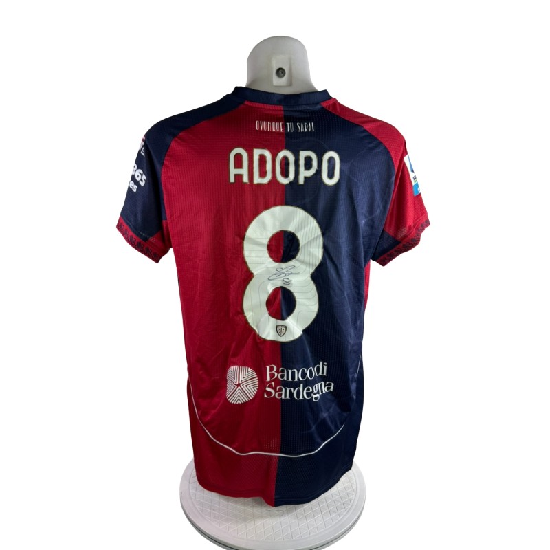 Adopo's Signed Issued Shirt, Cagliari vs Milan 2026