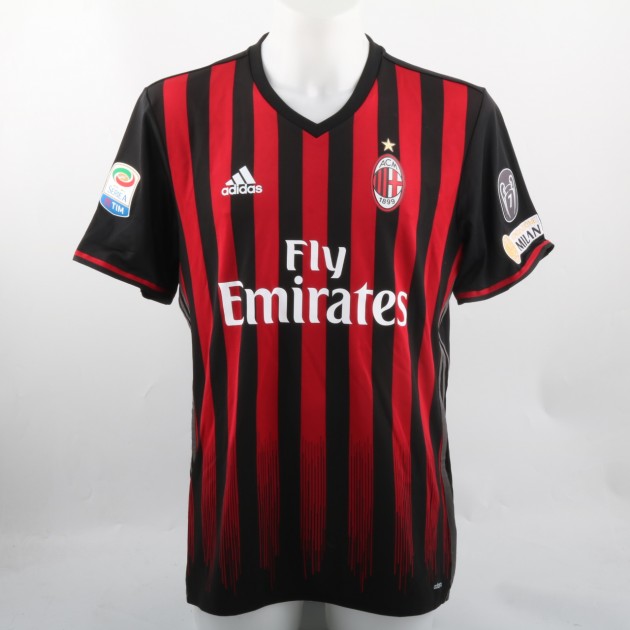 Gomez match worn shirt in Milan-Inter, 20/11/16 - special patch