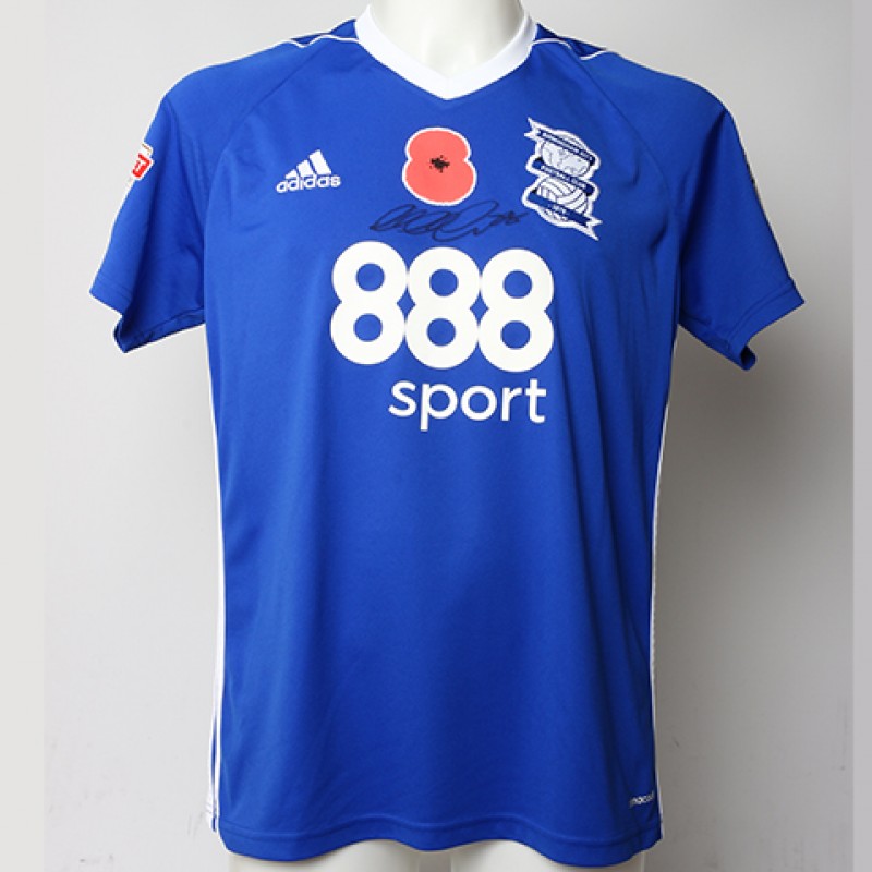 Poppy Shirt Signed by Birmingham City FC's Michael Morrison
