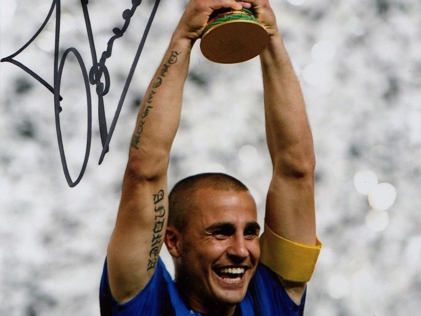 Picture signed by the football player Fabio Cannavaro