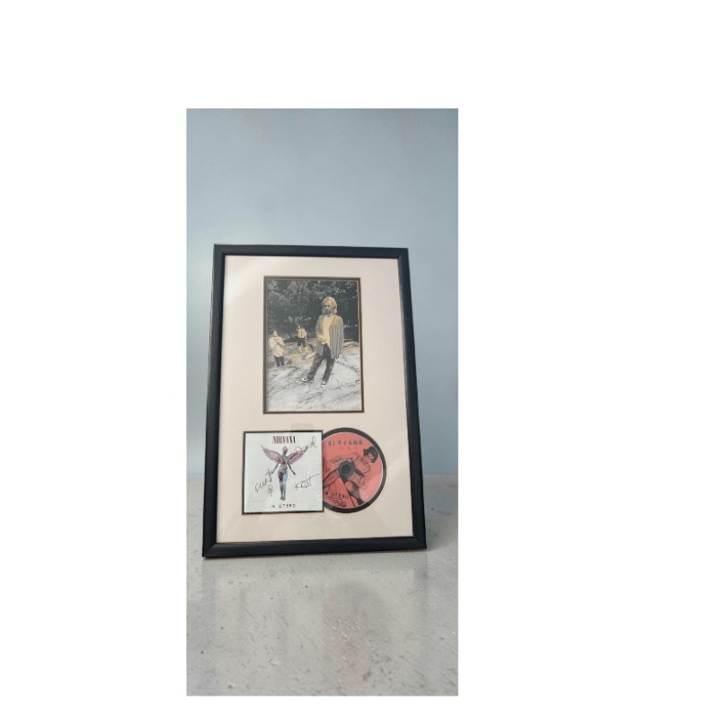 Vinile "In Utero" dei Nirvana - Autografato e incorniciato