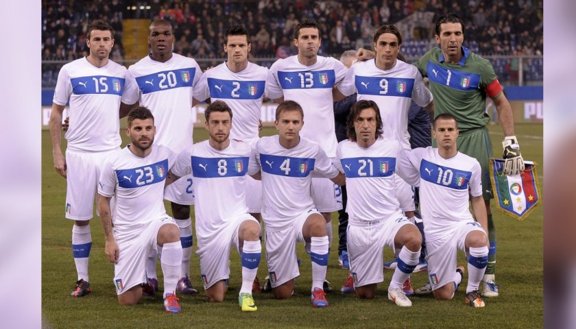 Barzagli's Signed Match Shirt, Italy-USA 2012