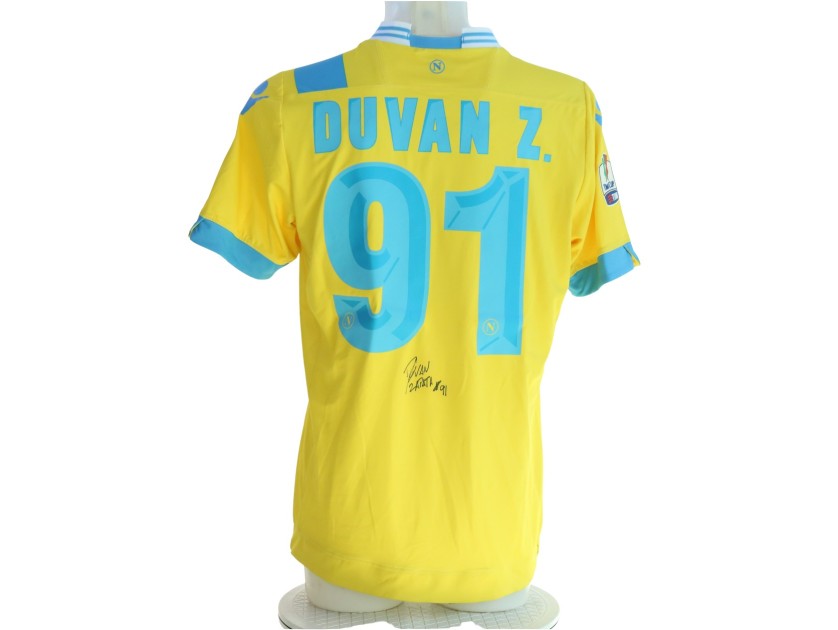Zapata's Napoli Signed Match-Issued Shirt, Coppa Italia 2013/14