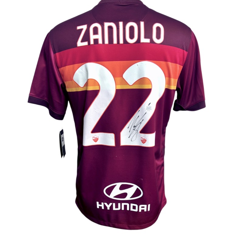 Zaniolo's Roma Signed Official Shirt, 2020/21