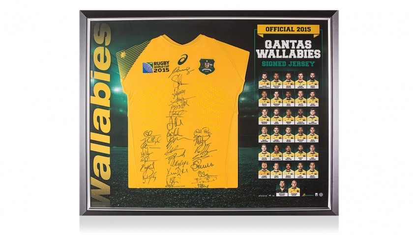 Australia Squad Signed 2015 Rugby World Cup Shirt