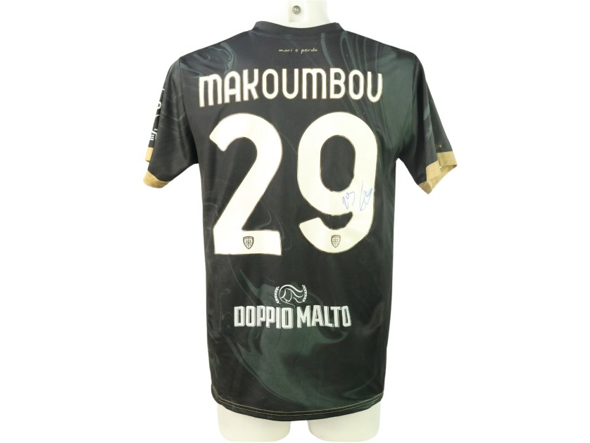 Makoumbou's Signed Unwashed Shirt, Cagliari vs Napoli 2024