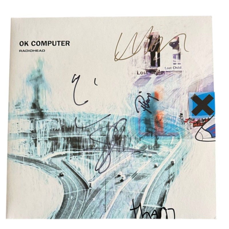 LP in vinile "Ok Computer" dei Radiohead - Autografato