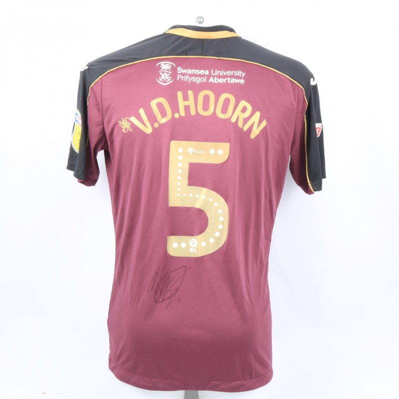 Van der Hoorn's Swansea City Match-Worn and Signed Poppy Shirt