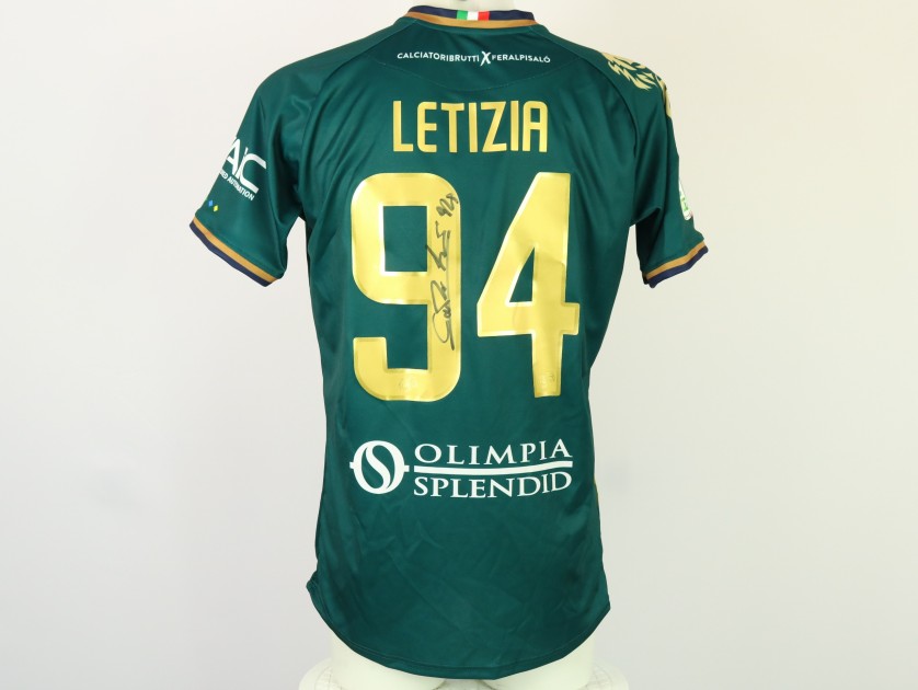 Letizia's CALCIATORIBRUTTI Unwashed Signed Shirt, Feralpisalò vs Parma 2024