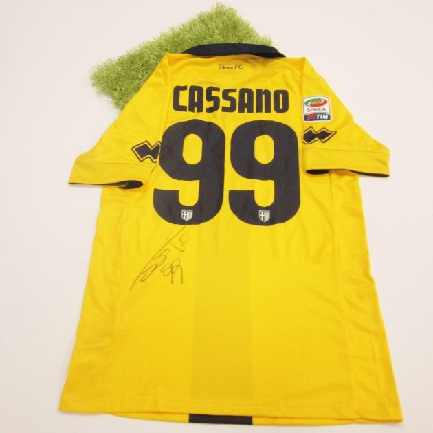 Cassano Parma match issued shirt, Serie A 2014/2015 - signed