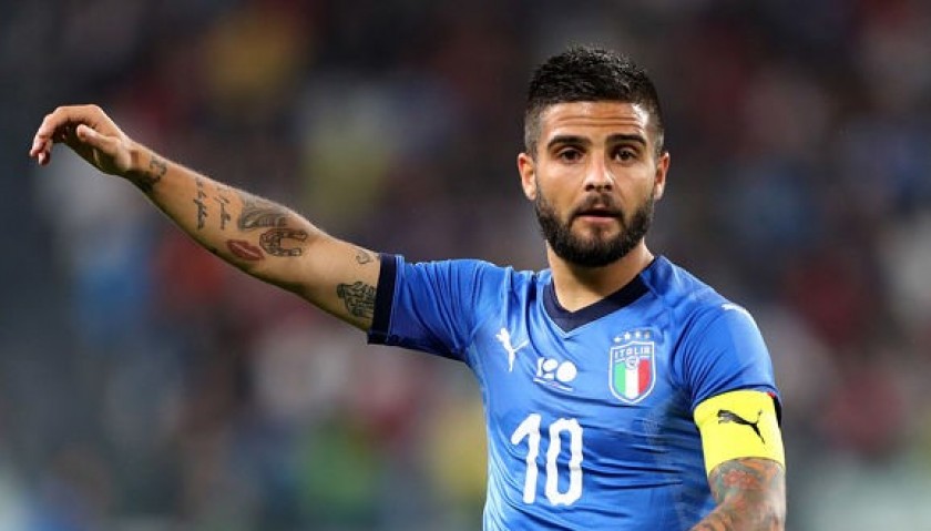 Insigne's Italy Match Shirt, 2018 Season + Captain's Armband
