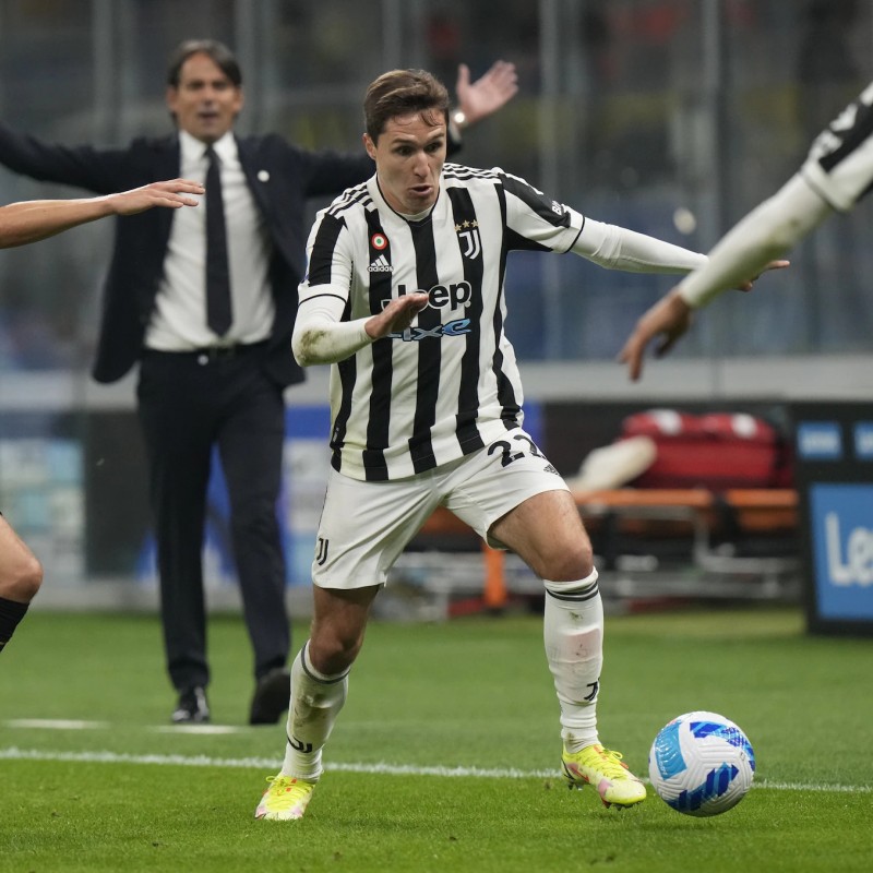 Maglia gara Chiesa, Inter-Juventus 2021 - Autografata