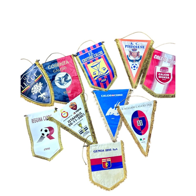 Italian Teams' Collection of Ten Official Pennants