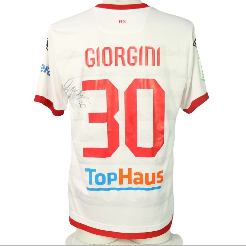 Giorgini's Signed Unwashed Shirt, Sudtirol vs Pisa 2024