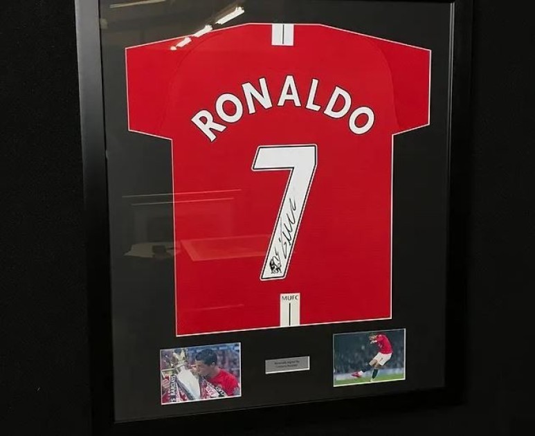 Cristiano Ronaldo's Manchester United 2007/09 Signed and Framed Shirt