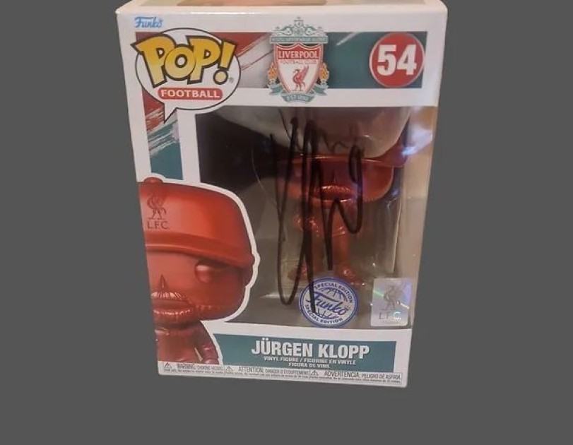 Figura Funko Pop firmata da Jurgen Klopp del Liverpool, in edizione limitata