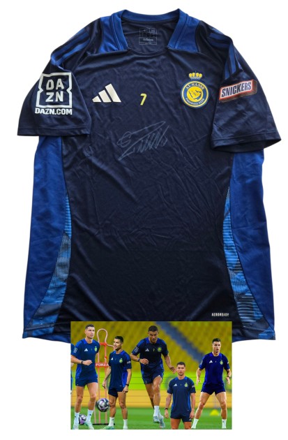 Ronaldo's Al-Nassr Signed Training Worn Shirt, 2024/25
