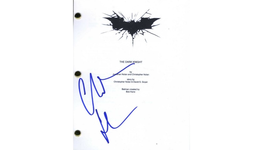 Christian Bale Hand Signed “Dark Knight” Script