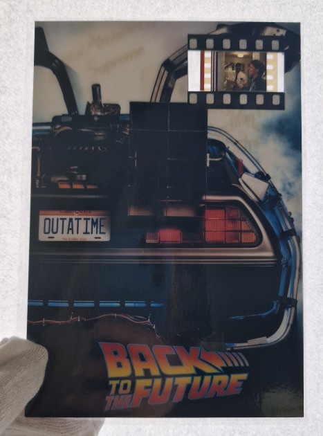 Card with Original Fragment from the film "Back to the Future"