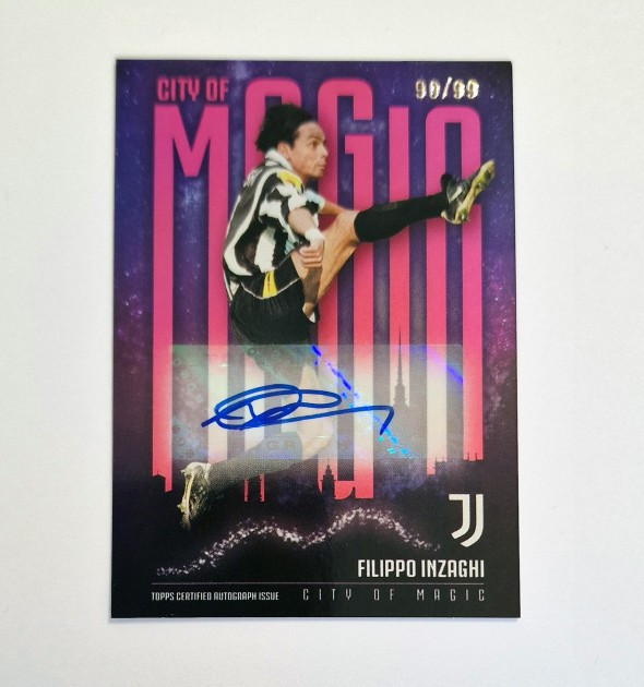 Filippo Inzaghi - Rare Topps signed Card Numbered Edition 90/99