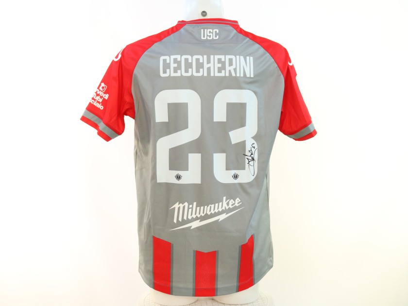 Ceccherini's Signed Unwashed Shirt, Cesena vs Reggiana 2024