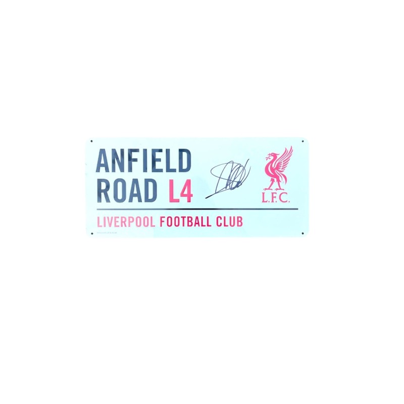 Arne Slot's Liverpool Signed Road Sign