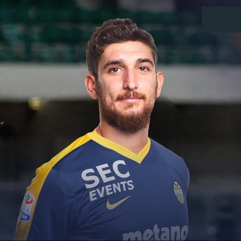 Bianchetti's Match-Worn 2018 Hellas-Chievo Shirt with "Ciao Davide" Patch