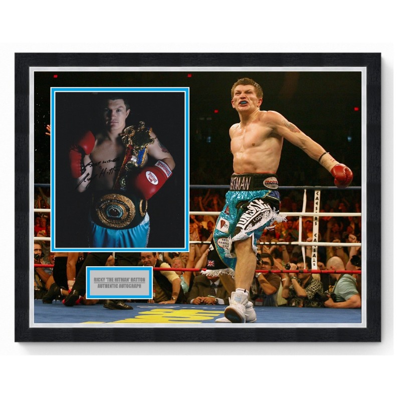 Ricky Hatton Signed Photo Display