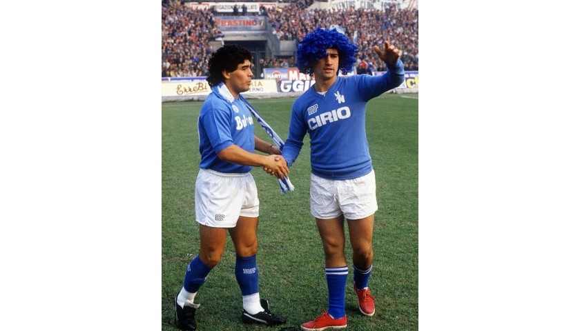 Napoli Training Shirt - Signed by Maradona