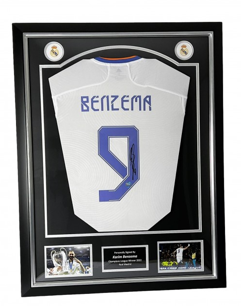 Benzema's Official Real Madrid Signed Shirt, 2021/22 - CharityStars