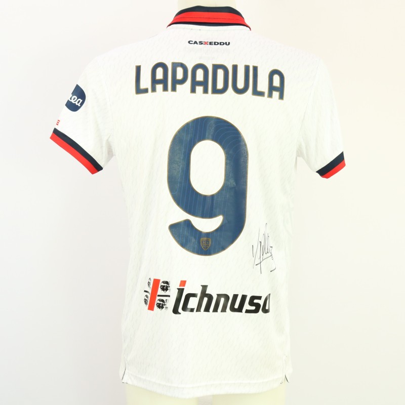 Lapadula's Signed Unwashed Shirt, Inter Milan vs Cagliari 2024