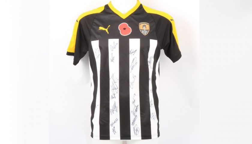 Notts County Official Poppy Shirt Signed by the Team