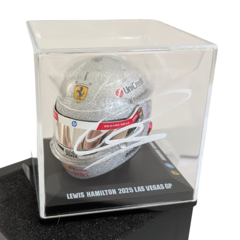 Hamilton's Scuderia Ferrari Las Vegas GP Signed Helmet Scale 1:5, 2025 - Signed by Lewis Hamilton