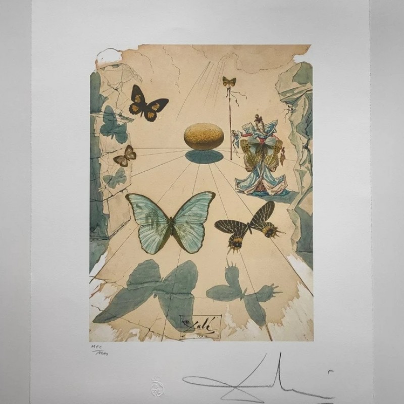 "Silk Allegory" Lithograph Signed by Salvador Dalí