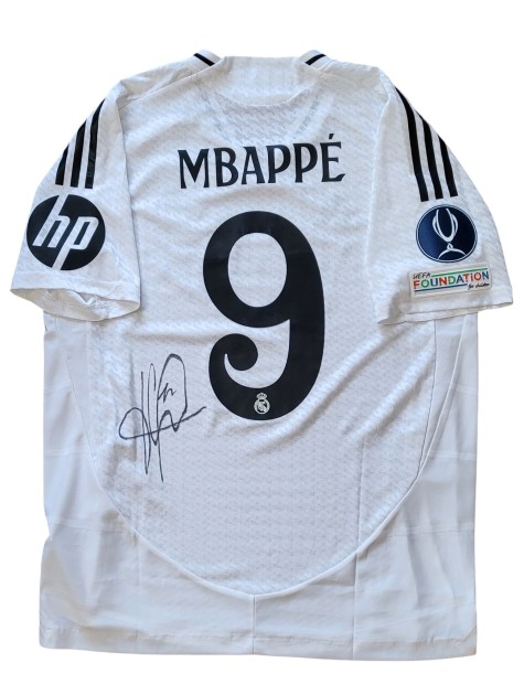 Mbappe's Signed Issued Shirt, Real Madrid vs Atalanta 2024