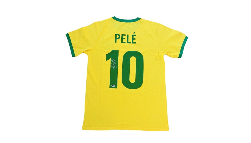 Nombre Pele 10 Brésil Football maillot, luxe encadrée (Gold Inlay