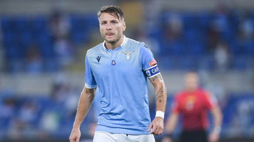 Immobile's Lazio Worn and Signed Shirt, 2020/21 