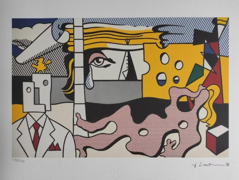 "Tear" Lithograph Signed by Roy Lichtenstein