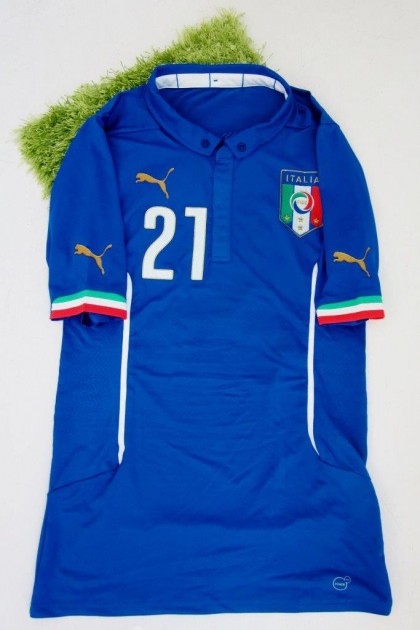 Pirlo Italy official authentic shirt signed, Brazil 2014 - #celebriamolamaglia #vivoazzurro