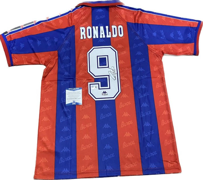 Maglia Replica firmata di Ronaldo Nazário del FC Barcelona 1996/97