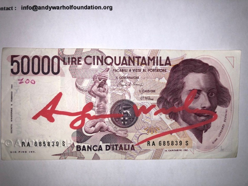 Andy Warhol Signed Banknote