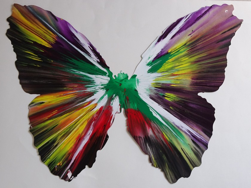 "Butterfly Spin Painting" by Damien Hirst 