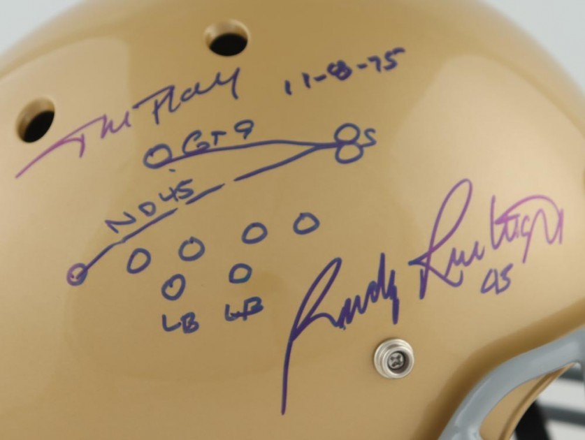 Rudy Ruettiger Signed Helmet - CharityStars