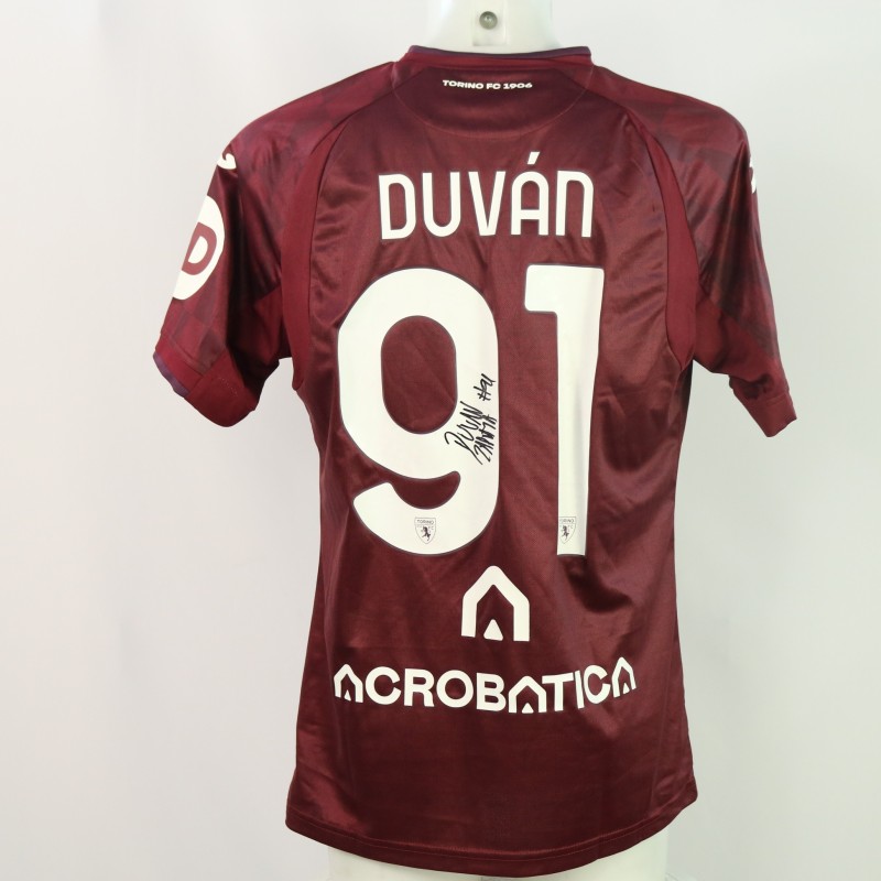 Signed Zapata's Unwashed Shirt, Torino vs Lecce 2024