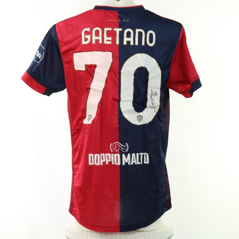 Gaetano's Signed Unwashed Shirt, Cagliari vs Atalanta 2024