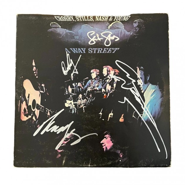 Crosby, Stills, Nash and Young Signed 4 Way Street Vinyl LP
