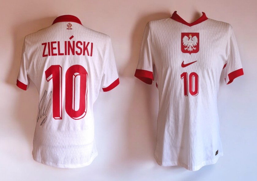 Piotr Zieliński's Poland Signed Match-Issued Shirt