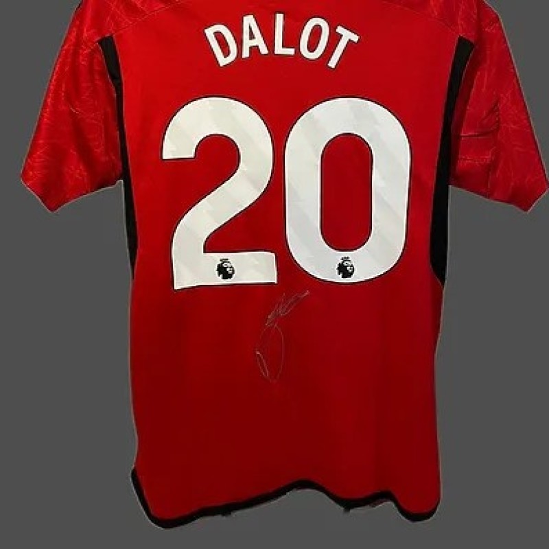 Diogo Dalot's Manchester United 2023/24 Signed and Framed Shirt 