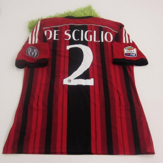 De Sciglio Milan match worn shirt, Serie A 2014/2015