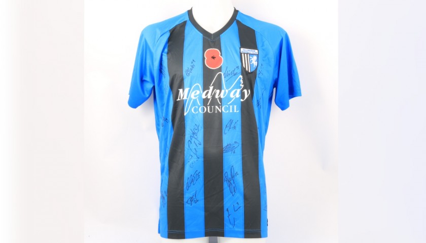 Gillingham Official Poppy Shirt Signed by the Team